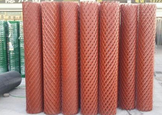 Big Holes Wire Mesh Rolls , 0.3 - 2mm Steel Expanded Mesh Fencing Rolls